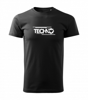 Techno Shirt Boys M | Schwarz | Weiss